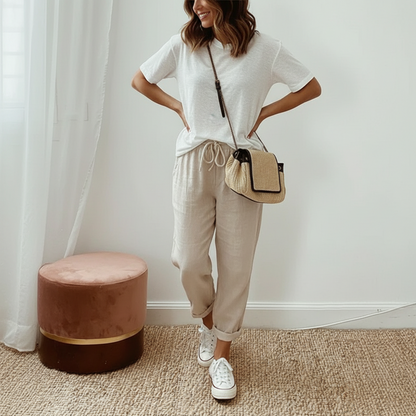 Jenny - Airy Women's Trousers in Cotton-Linen Blend for Comfort & Style 7