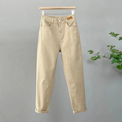 Korean High Waist Baggy Jeans for Women - Loose Fit Casual Denim Pants 2
