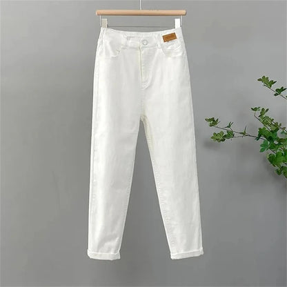 Korean High Waist Baggy Jeans for Women - Loose Fit Casual Denim Pants 4