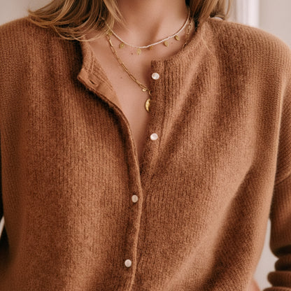 Lightweight Acrylic Cardigan Sweater for Effortless Everyday Layering 11