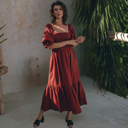 Effortless Linen Midi Dress