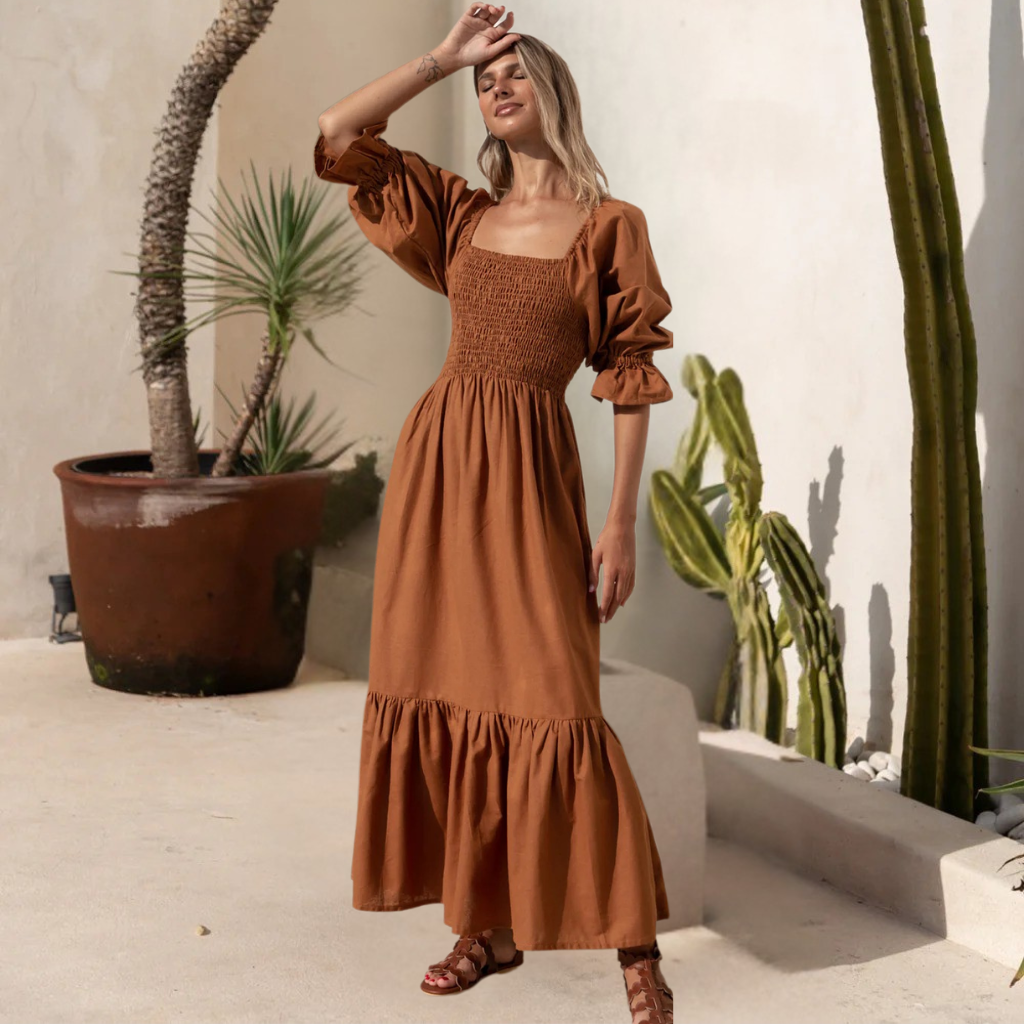 Effortless Linen Midi Dress