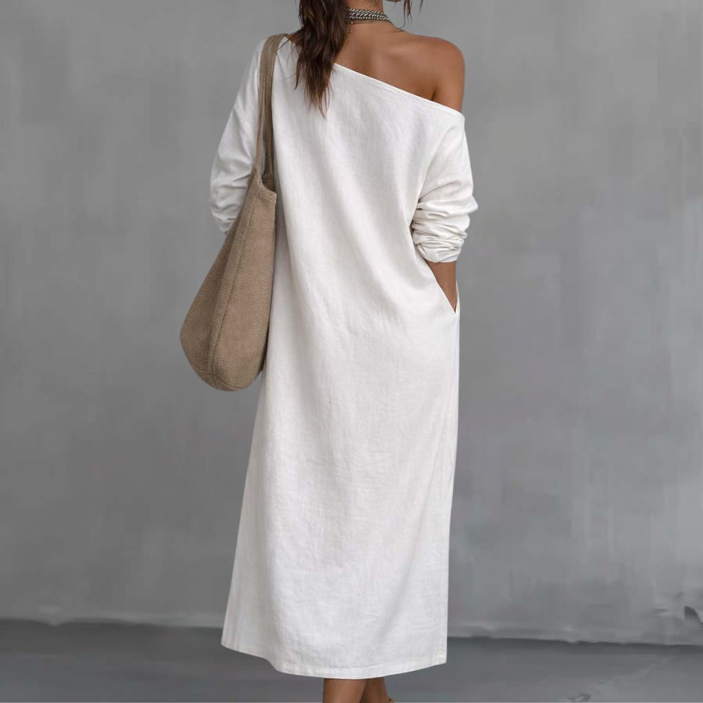 Airy Cotton Linen Midi Dress
