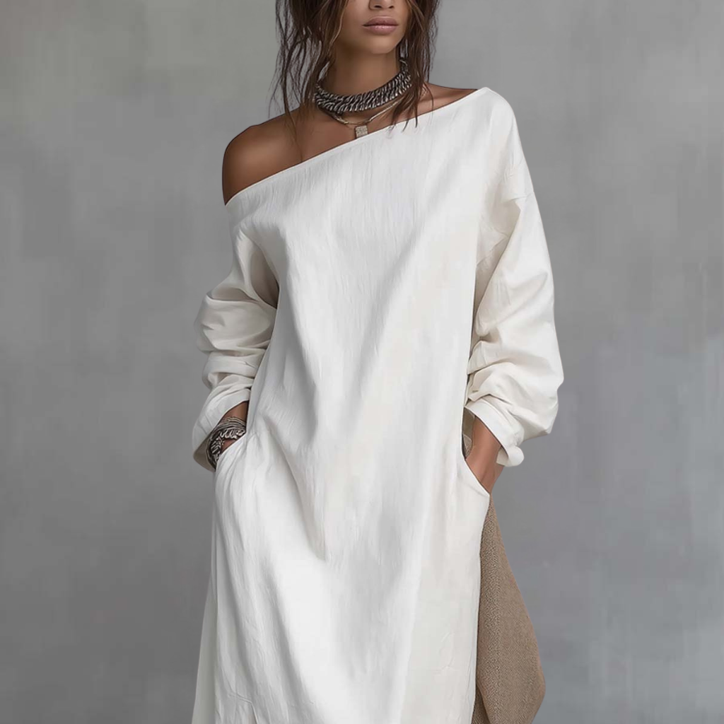 Airy Cotton Linen Midi Dress