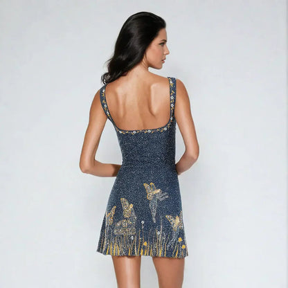 Trendy Mini Dress with Flattering Slit Detail