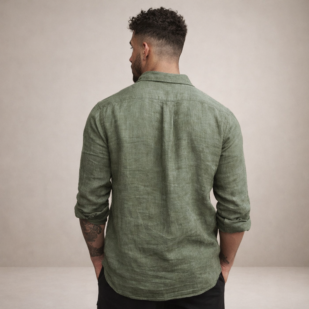 Slim Linen Shirt Button Down