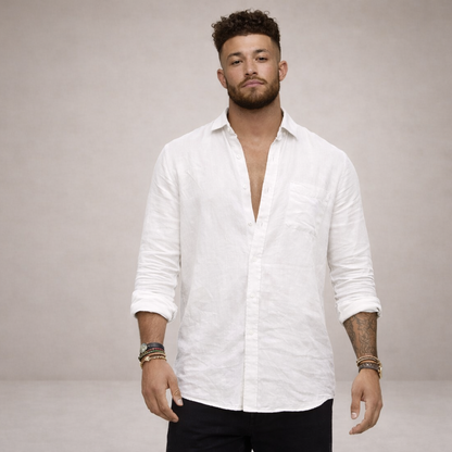 Slim Linen Shirt Button Down