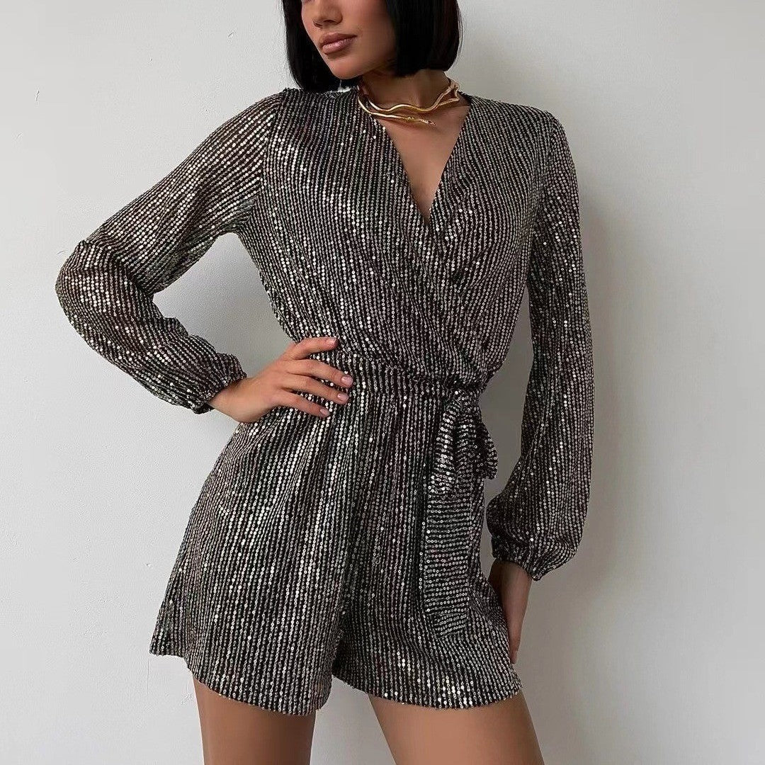 Glimmering Sequin Bodycon Jumpsuit