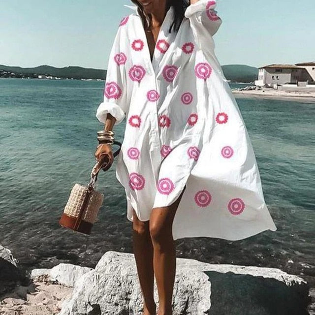 Oversized White Button Up Shirt - Soft, Breathable Fabric for Casual Style 3