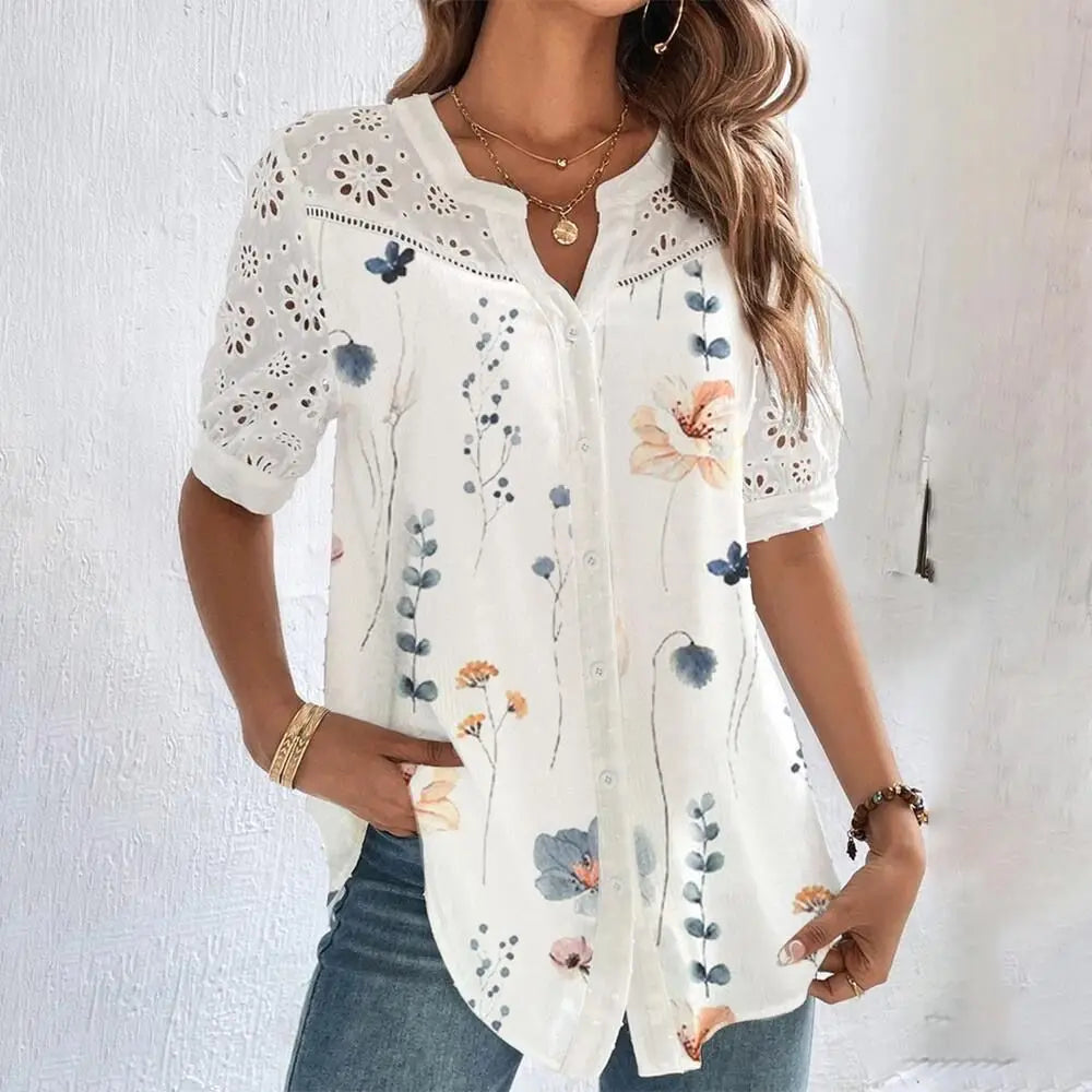 Temperament Style Casual Lace Tops