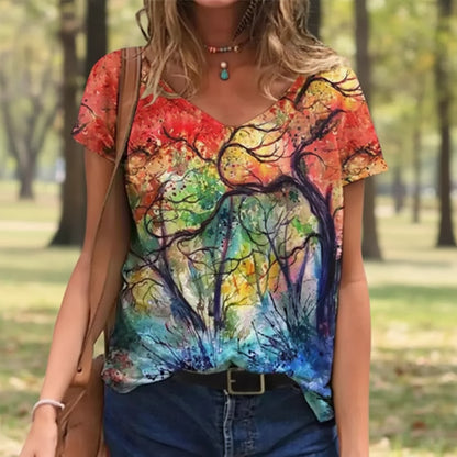 V Neck Casual Summer T Shirts