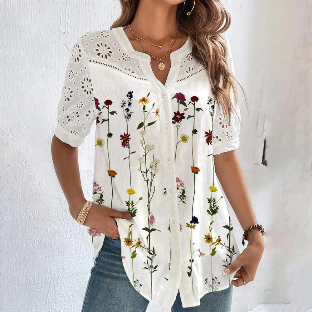 Temperament Style Casual Lace Tops