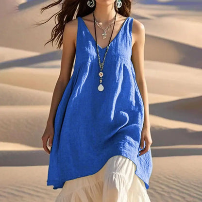 Sleeveless V Neck Beach Dresses