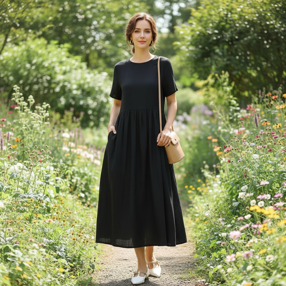 Breathable Cotton Linen Summer Dresses