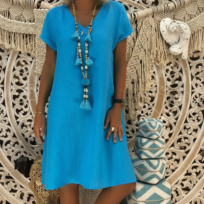 Boho Cotton Linen Midi Dresses
