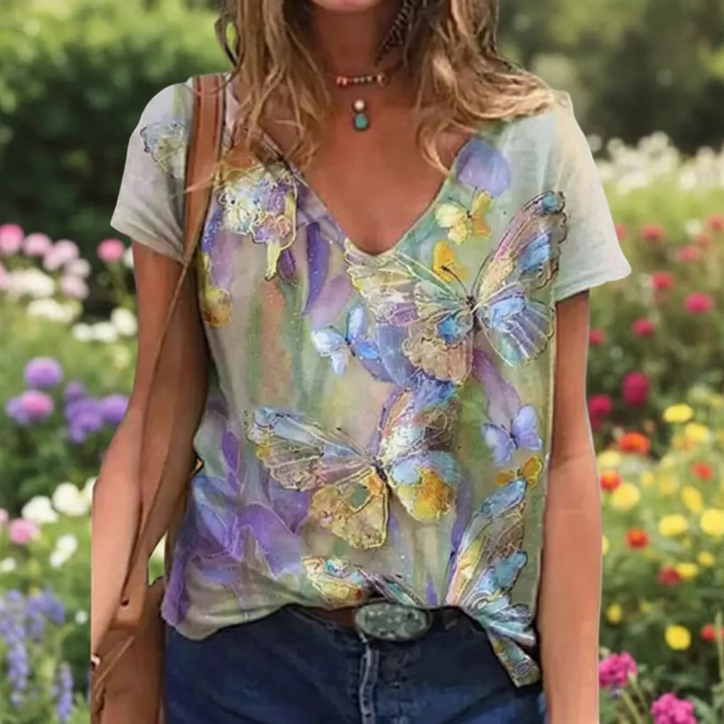 V Neck Casual Summer T Shirts