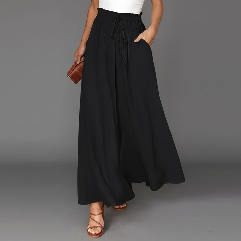 High Street Wide Leg Trousers with Adjustable Waist