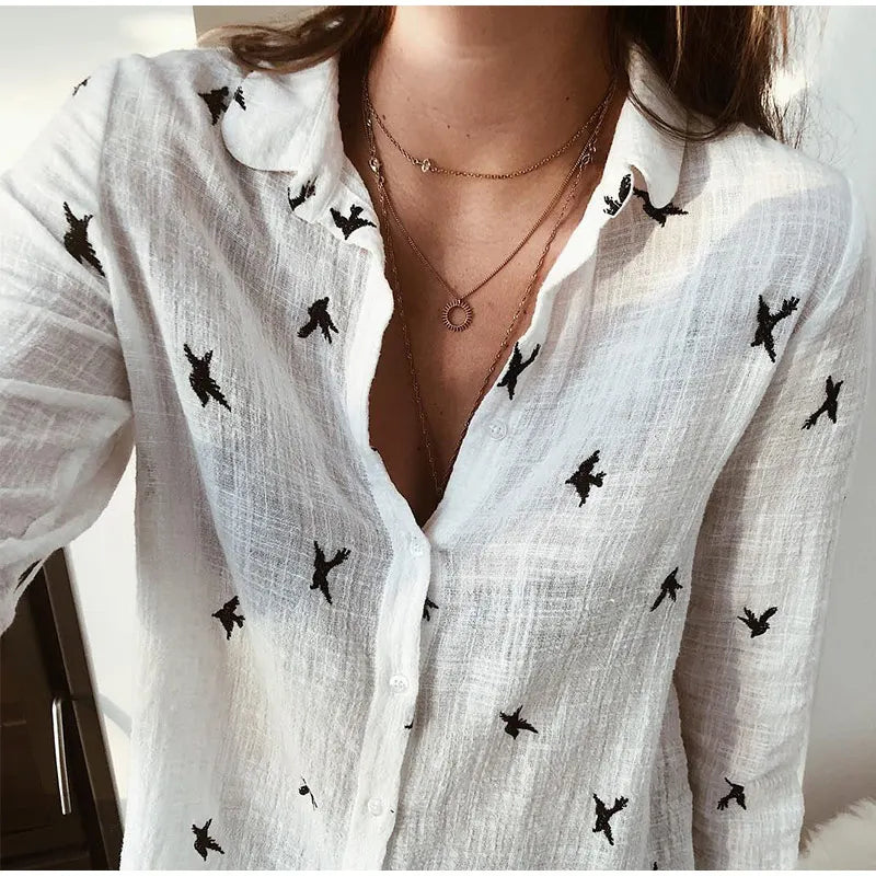 Chic Cotton Button Front Top