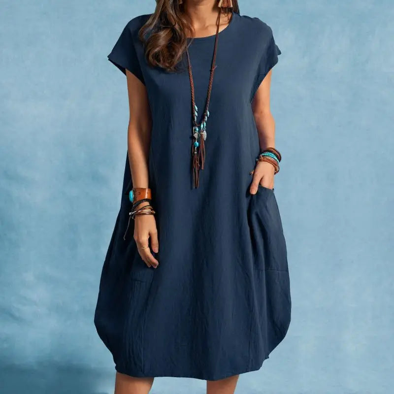 Lightweight Cotton Linen Midi Dresses