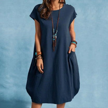 Lightweight Cotton Linen Midi Dresses