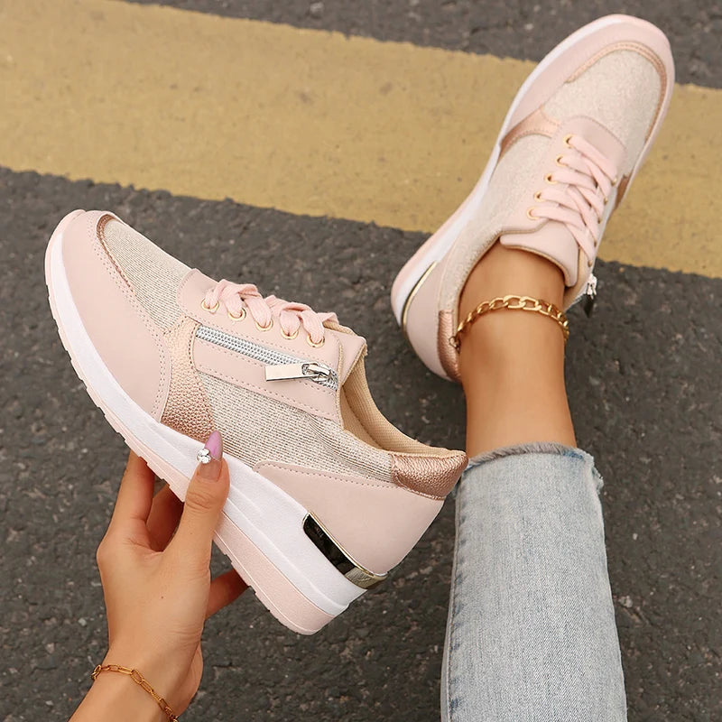 Lightweight Platform Sport Sneakers
