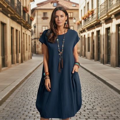 Lightweight Cotton Linen Midi Dresses