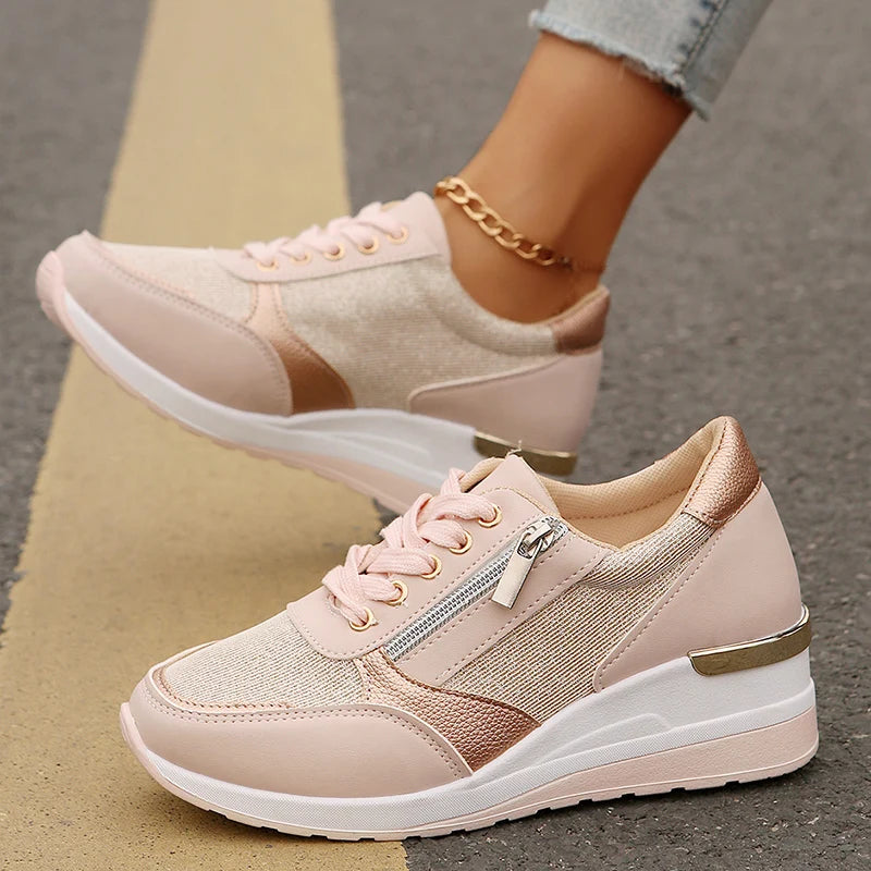 Lightweight Platform Sport Sneakers