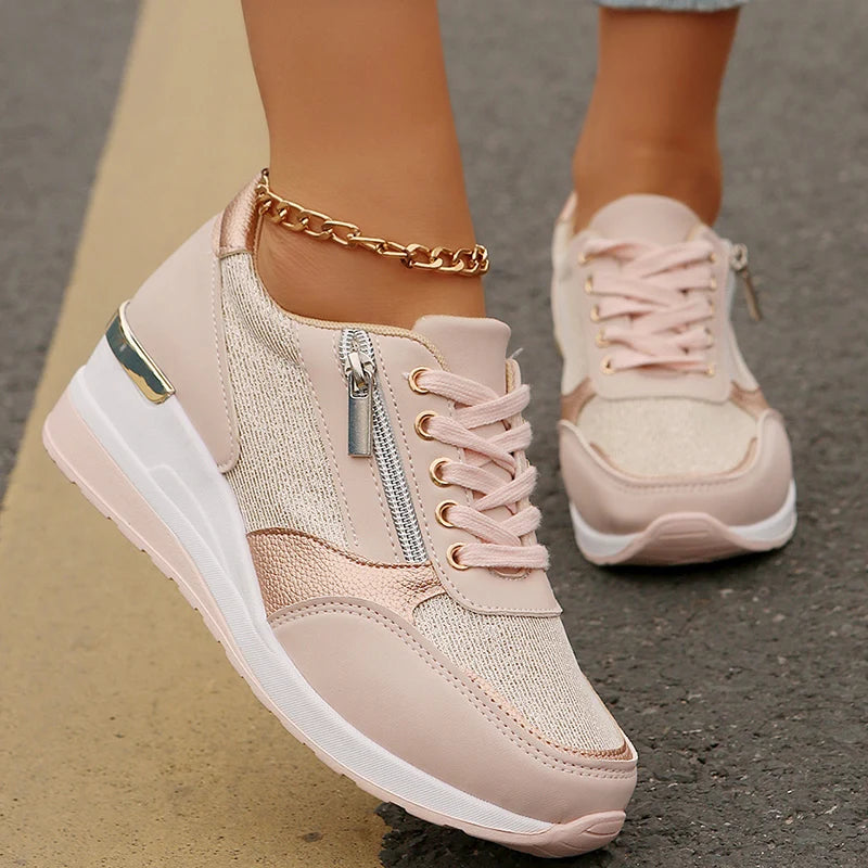 Lightweight Platform Sport Sneakers