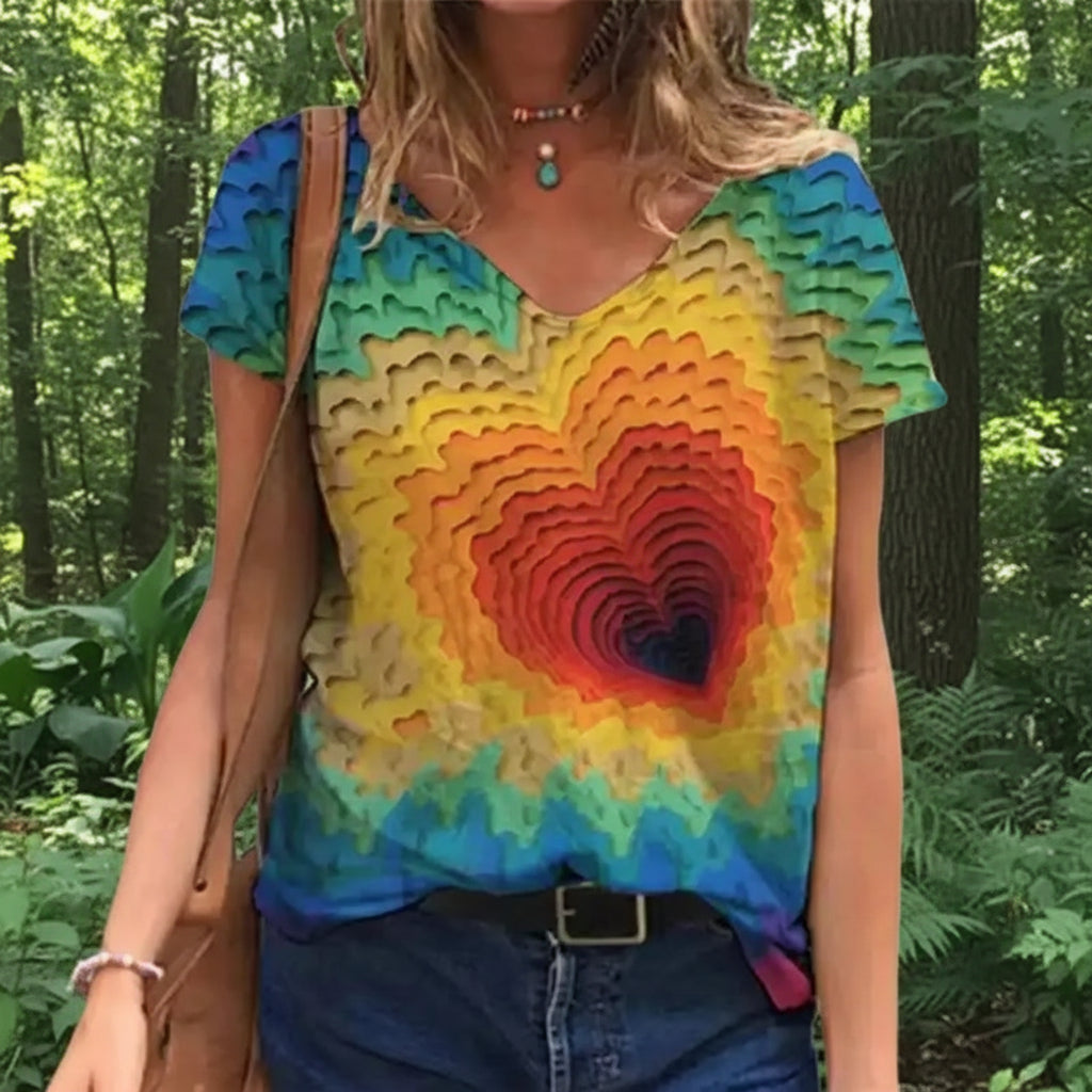 V Neck Casual Summer T Shirts