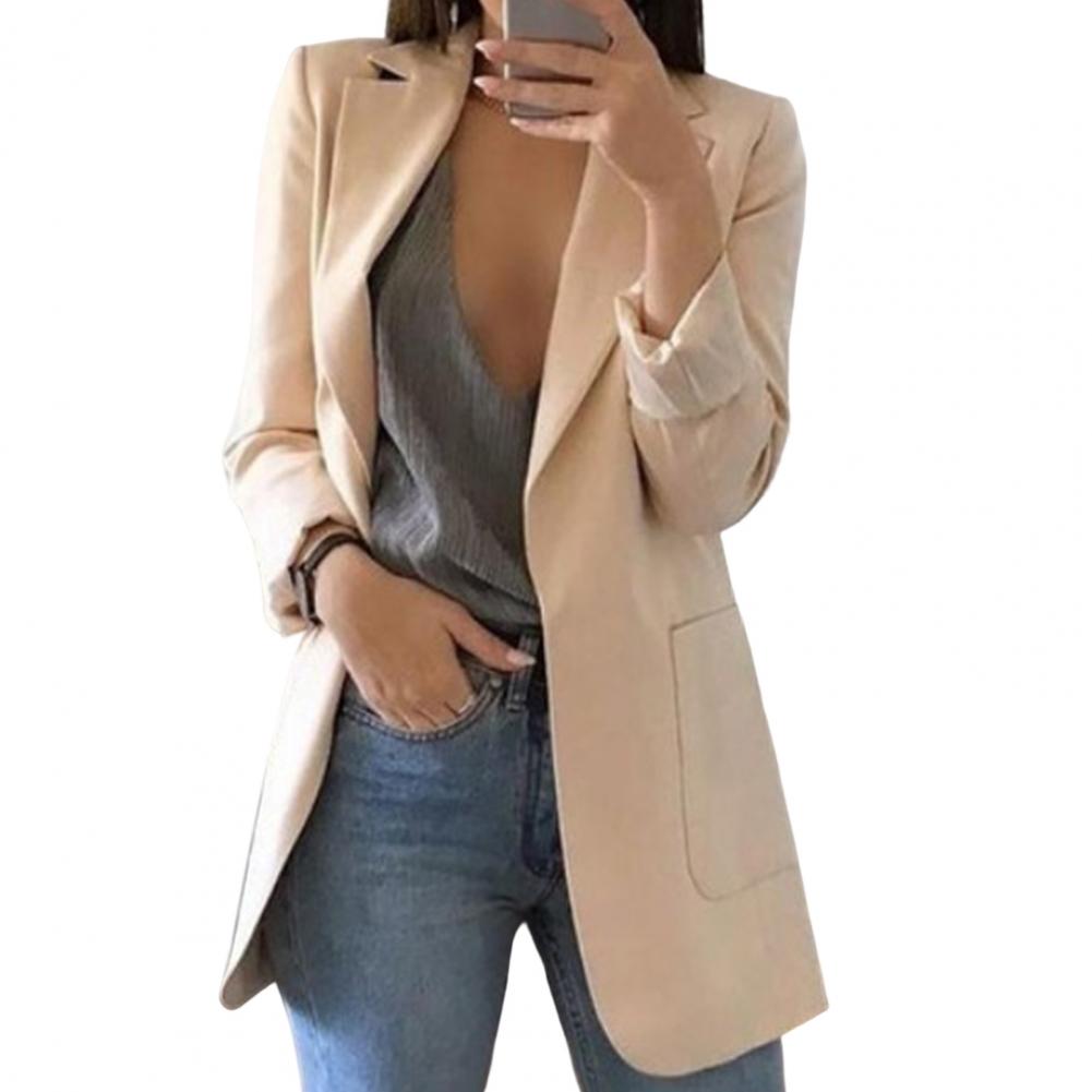 Lightweight Linen Blazer Open Front