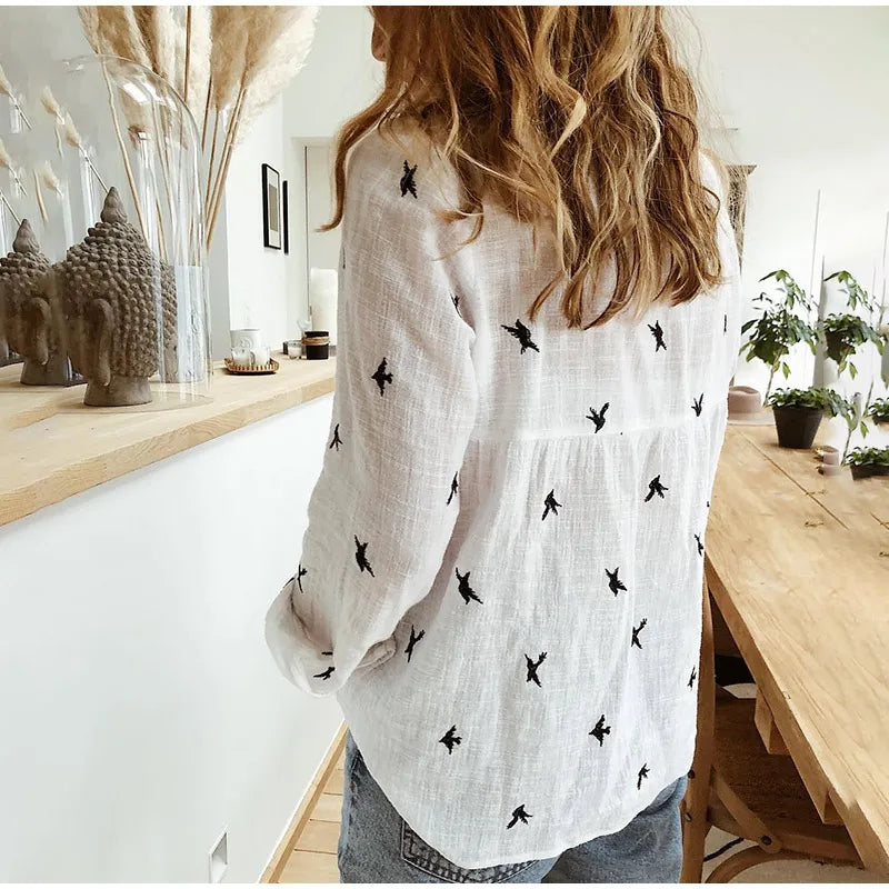 Chic Cotton Button Front Top