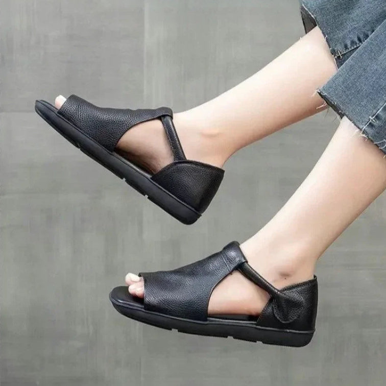 Open Toe T Strap Sandals