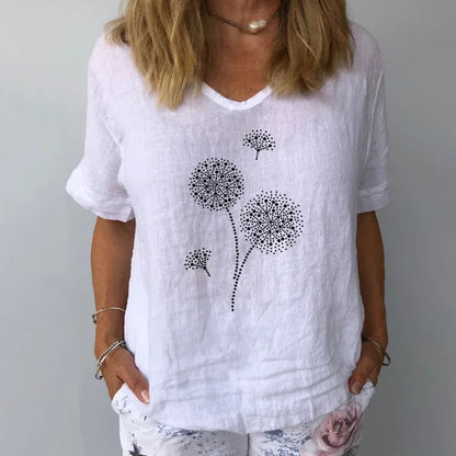 Loose Fit Summer Blouse Shirts