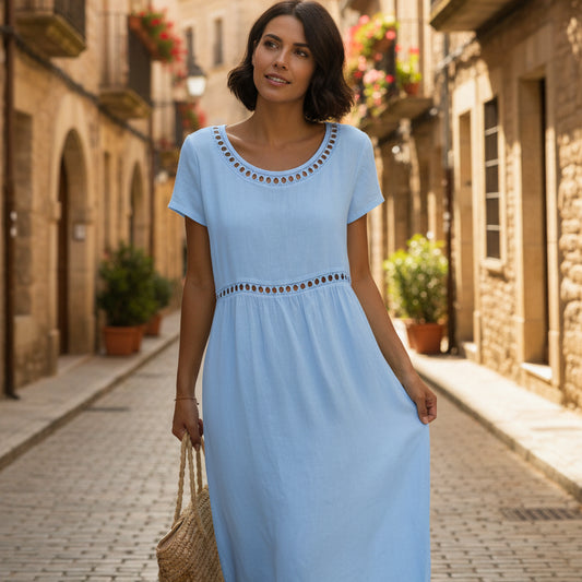 Short Sleeve Vacation Midi Dresses