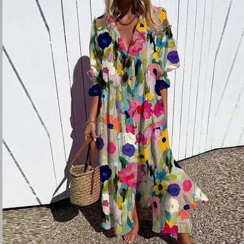 Radiant Collared Maxi Dress