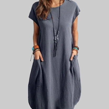 Lightweight Cotton Linen Midi Dresses
