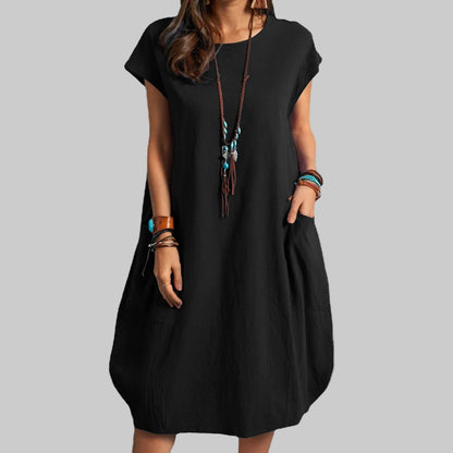 Lightweight Cotton Linen Midi Dresses