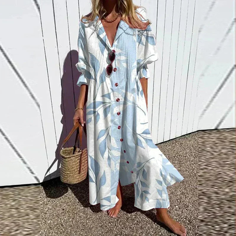 Radiant Collared Maxi Dress