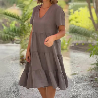 Cotton Linen Casual Swing Dresses