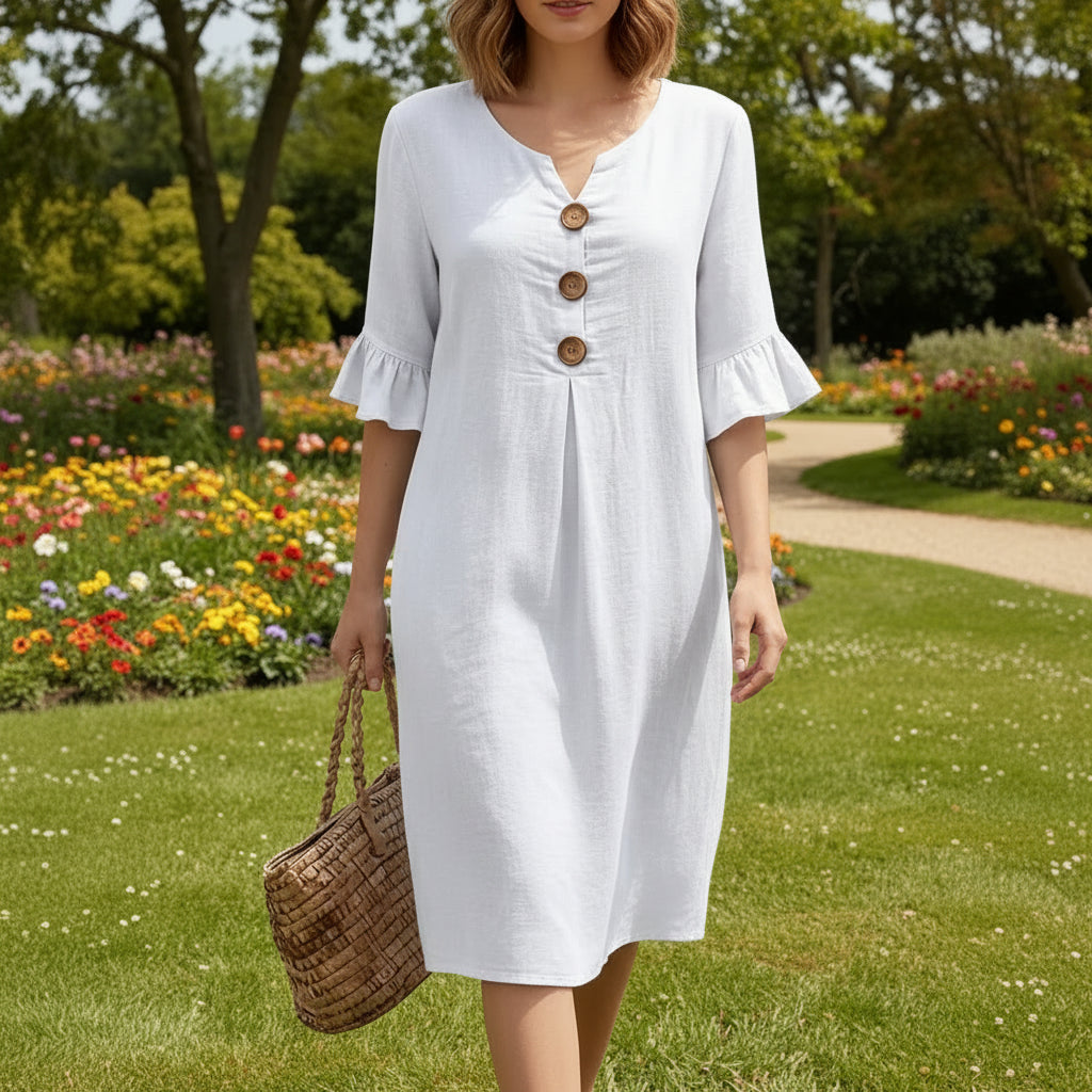 Elegant Casual Linen Midi Dresses