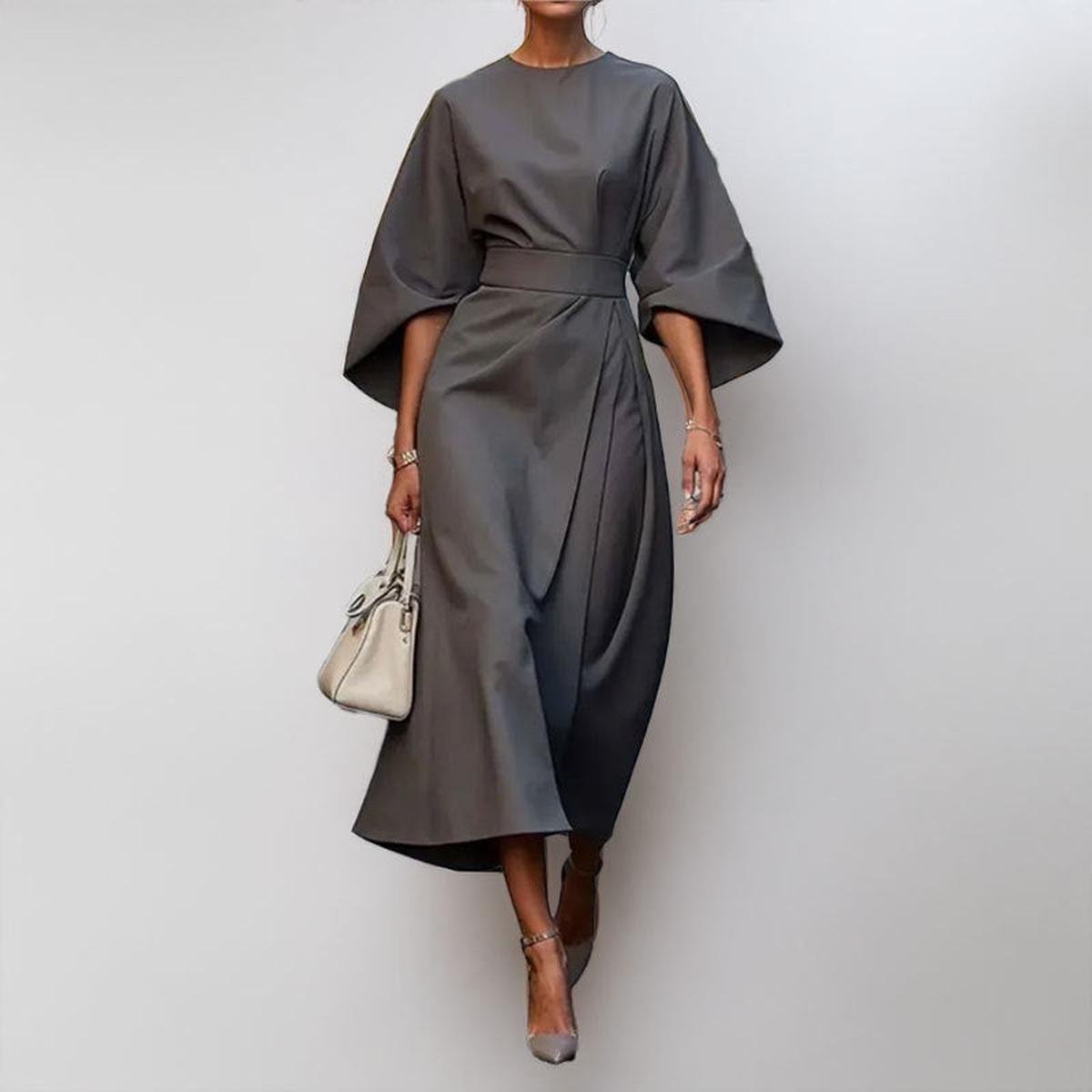 Silky Batwing Maxi Dress