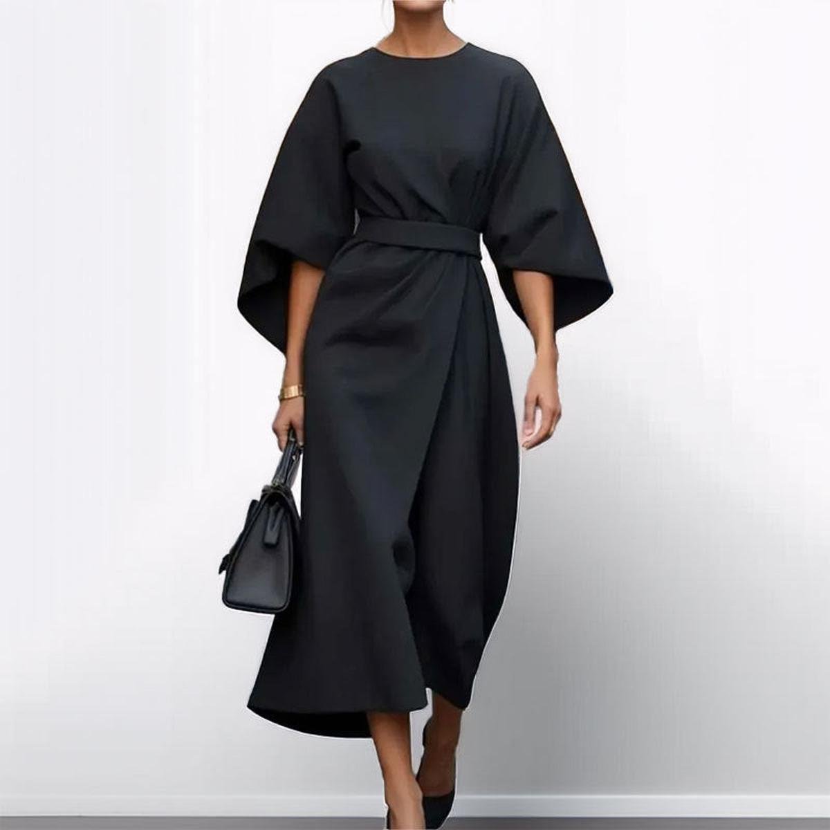 Silky Batwing Maxi Dress