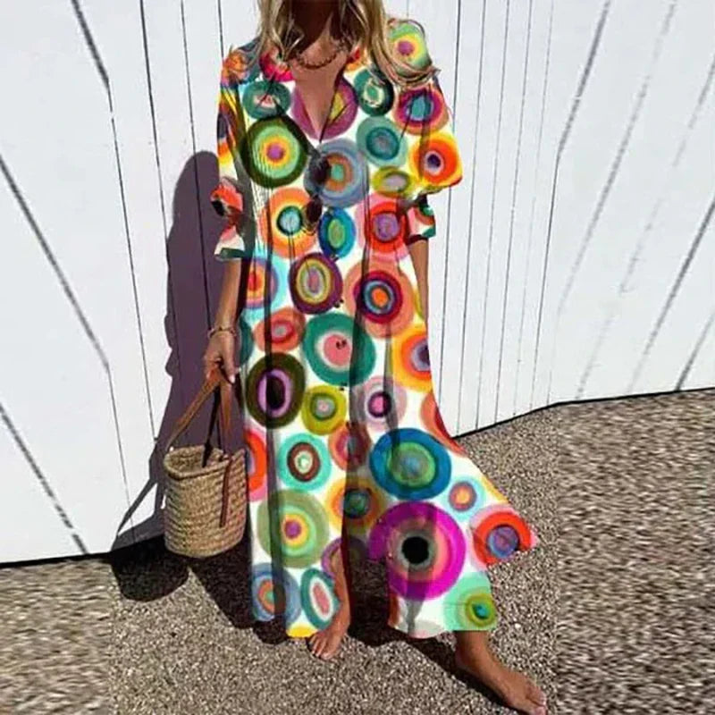 Radiant Collared Maxi Dress