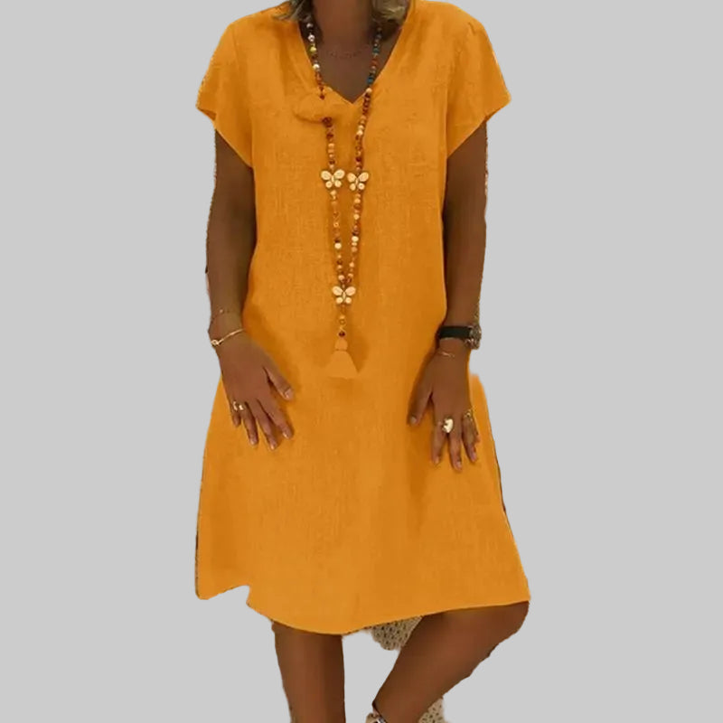 Boho Cotton Linen Midi Dresses