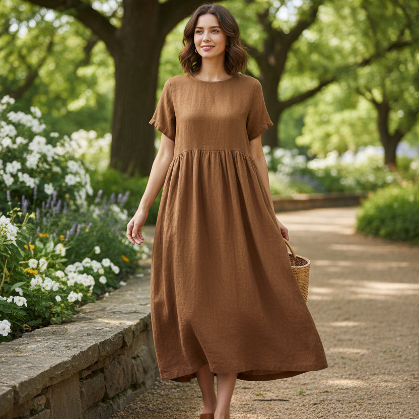 Breathable Cotton Linen Summer Dresses