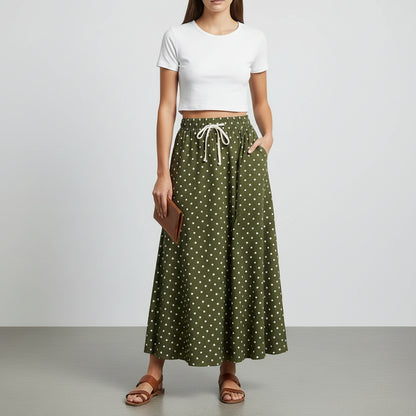 High Street Wide Leg Trousers with Adjustable Waist