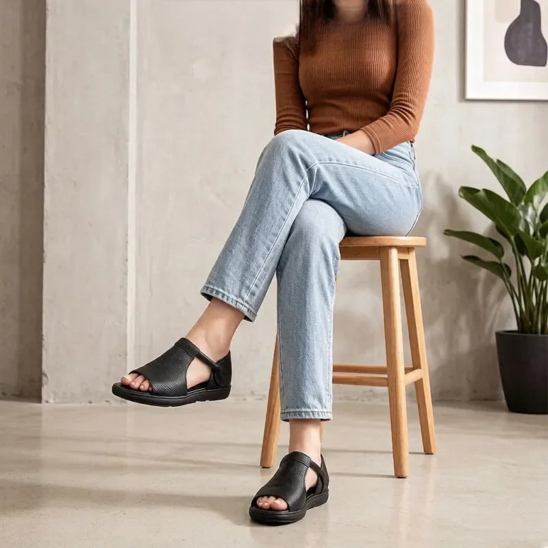 Open Toe T Strap Sandals