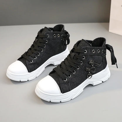 Thick Sole Denim Sport Sneakers
