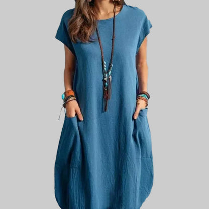 Lightweight Cotton Linen Midi Dresses