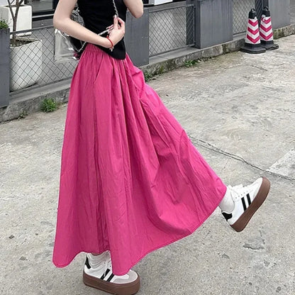Casual Vacation Long Skirts with Comfortable Stretch Fit